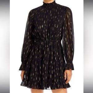 Aqua Black and Gold Dress